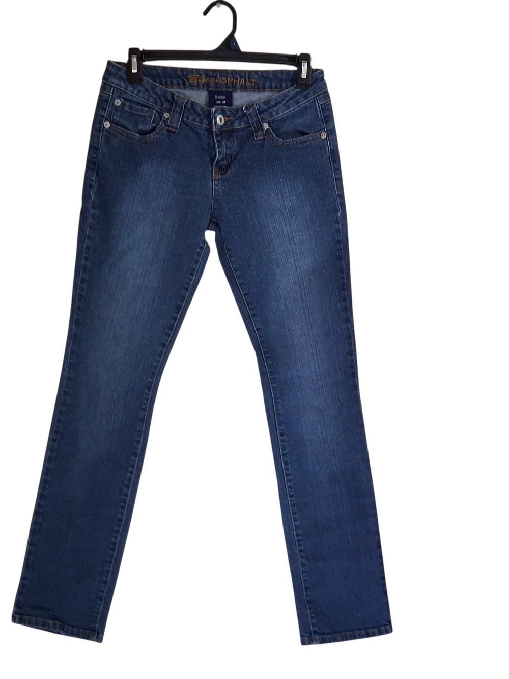 Blue Asphalt Low Rise Straight Leg Size 9R Denim Blue Jeans 29" Waist
